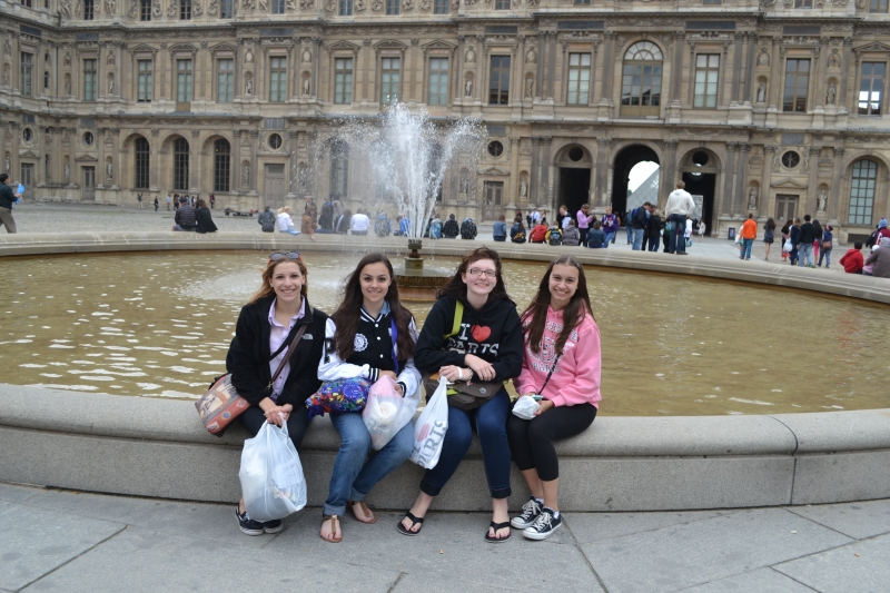 Resting after a busy visit at Le Louvre