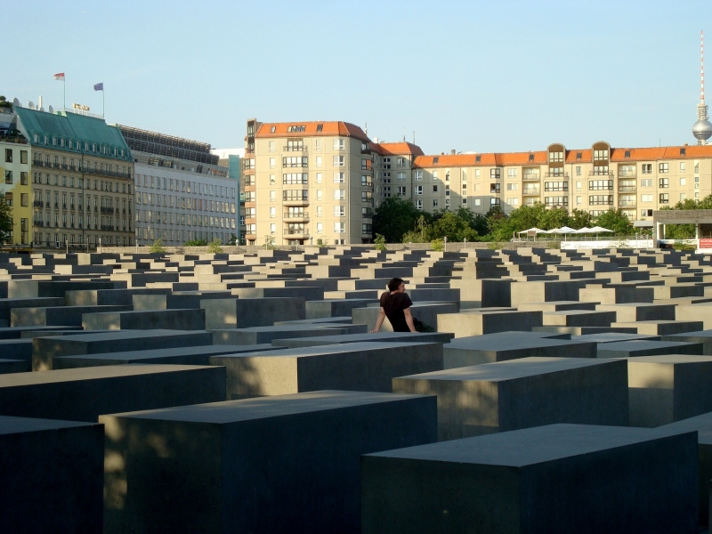 A Quiet Moment at the Holocaust Memorial