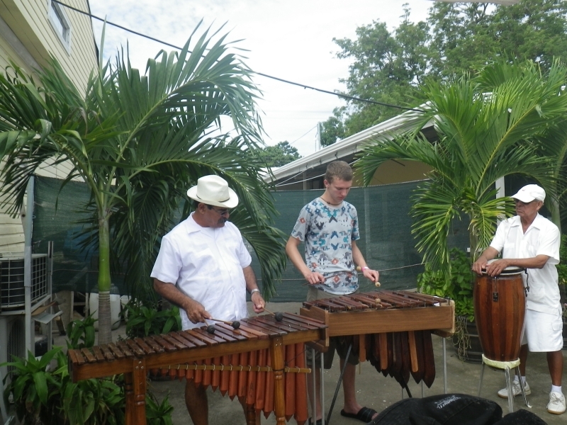 Playing Marimba with the locals in Puntarenas